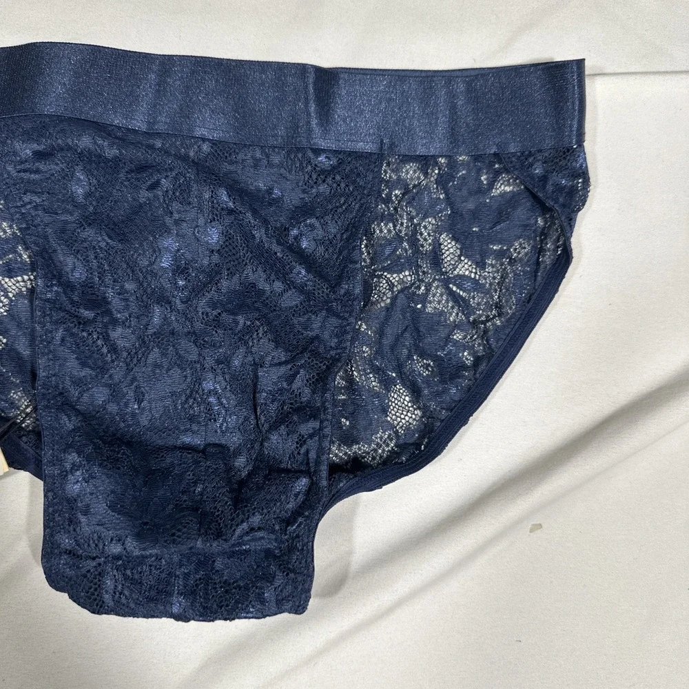 NWT Cosabella [ MENS Large ] Never Say Never Sports Brief Lace Navy Blue U1943